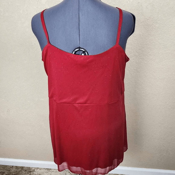 Torrid Vintage Red Sparkle Beaded Camisole Top Size 4 (4X) 4185 - Picture 2 of 7